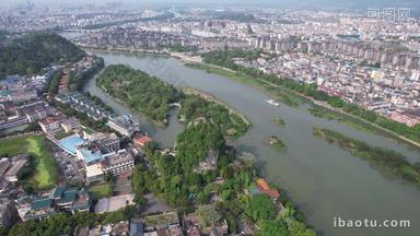 广西桂林旅游城市风景山水自然风光航拍